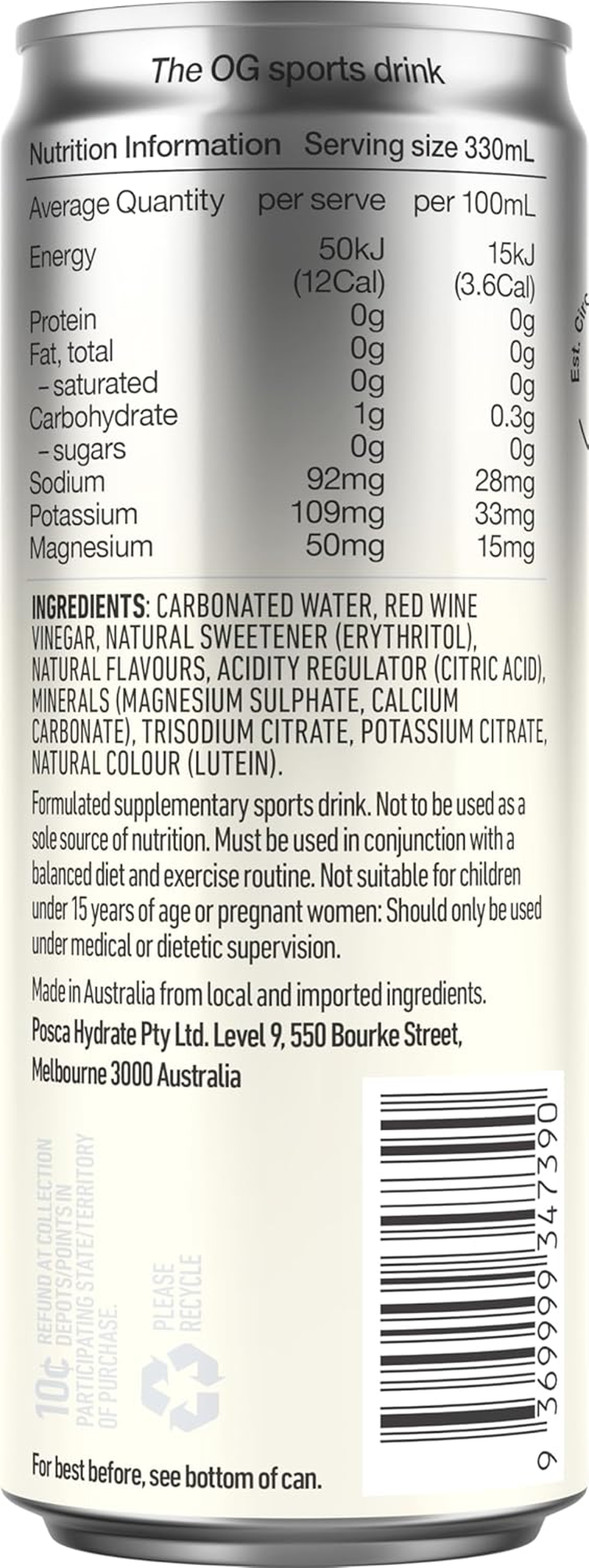 Posca Hydrate Yuzu 12 X 330Ml image number 2