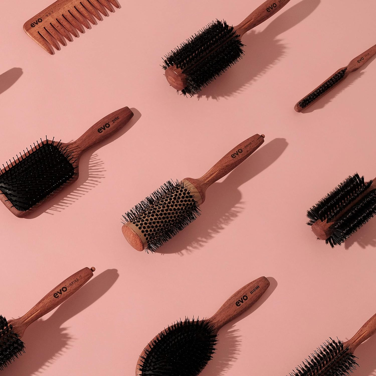 Evo Hank Ceramic Vent Radial Brush - Improves Manageability & Reduces Blow-Drying Time - Volumising Hair Brush - 52Mm image number 1