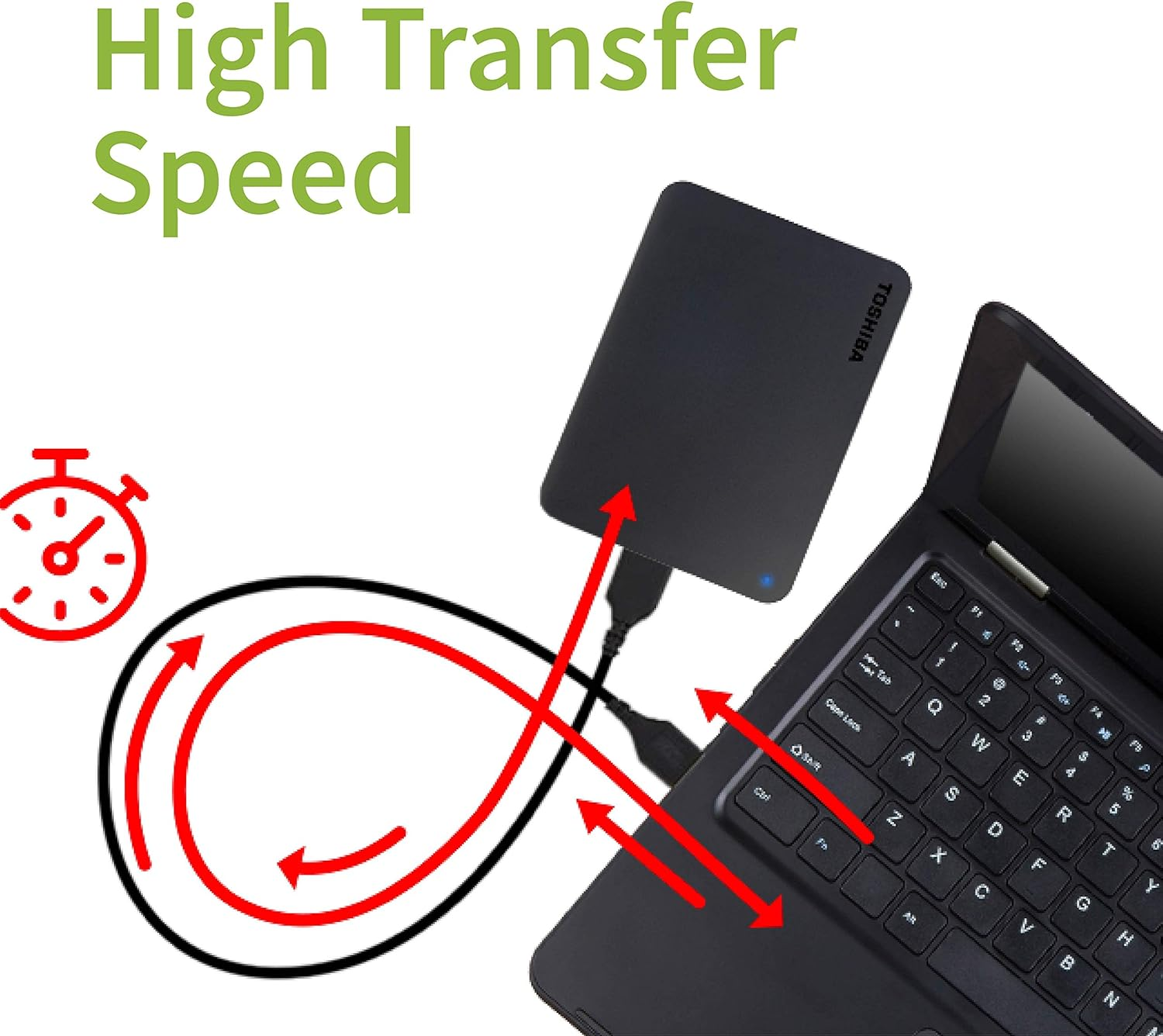 Toshiba 2TB Canvio Basics Portable Hard Drive Storage image number 5