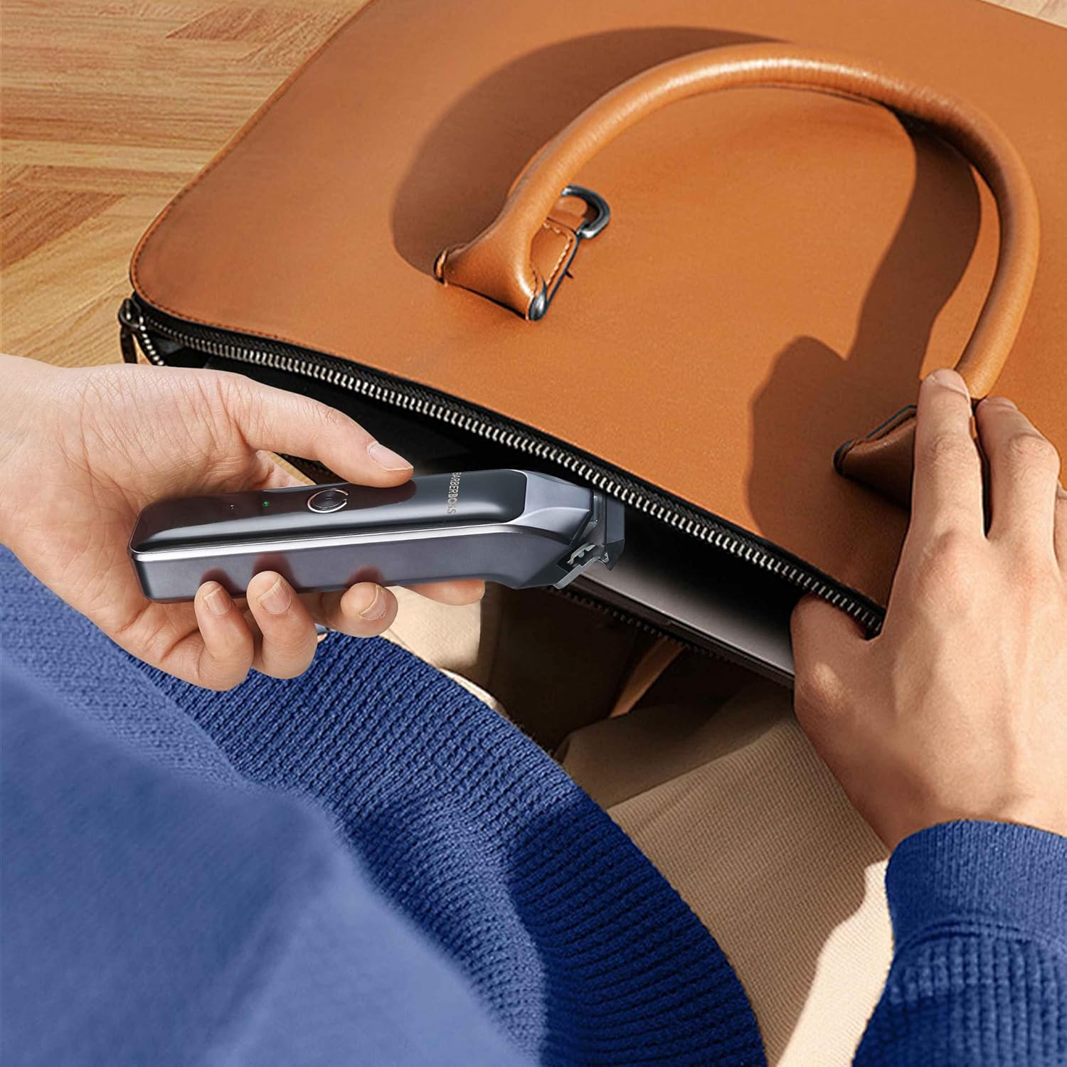 Barberboss Cordless Hair Trimmer for Men, Beard T Blade Grooming, Waterproof Grooming Kit with 4 Guide Combs, LCD Display, USB Fast Charge, Face and Body Hair Trimmer