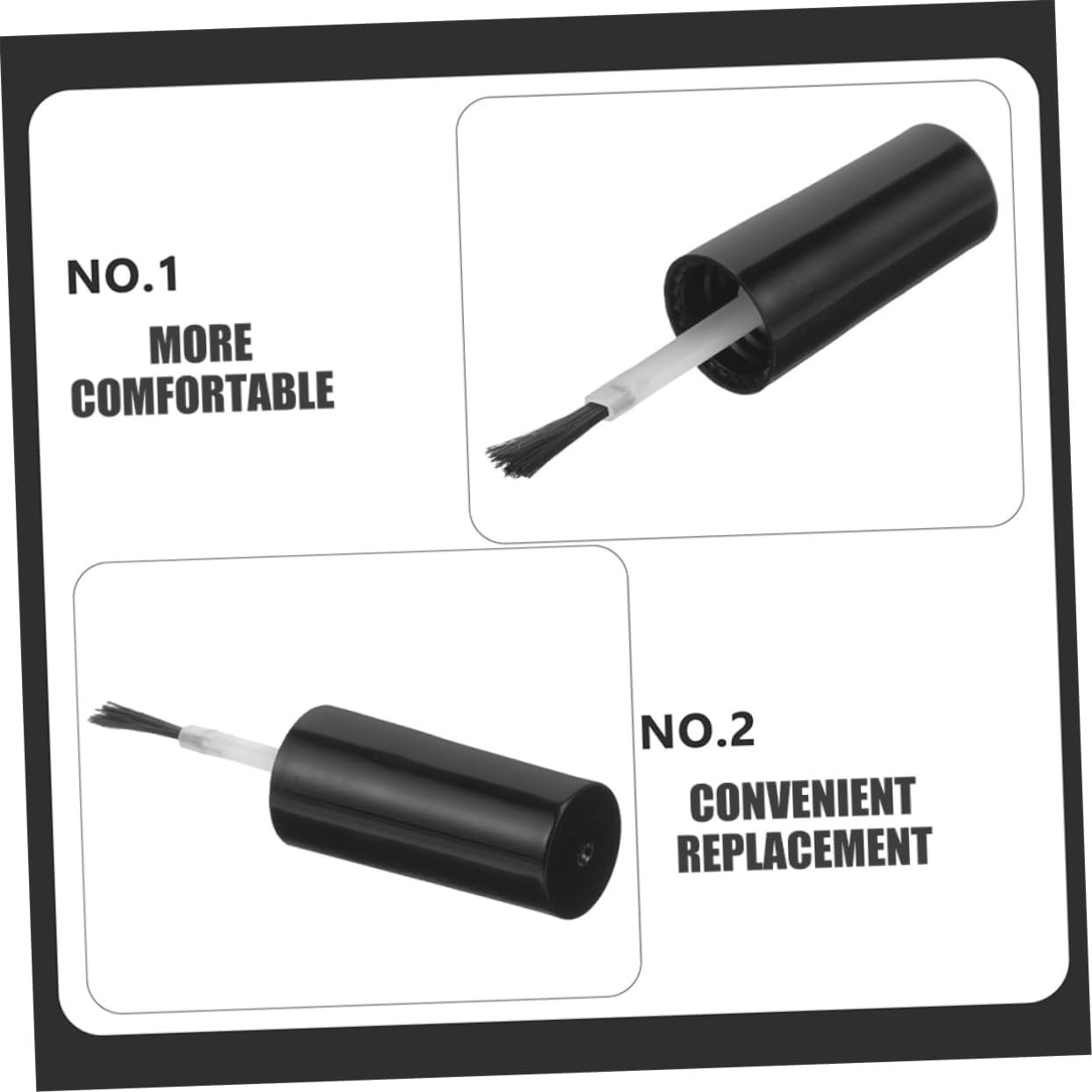 DINHEAROM 25Pcs Replacement Nail Polish Brush for Gel Polish Detailed Brush Head for Smooth Application Versatile Use for Manicure Nail Art for Salon DIY at Home image number 3