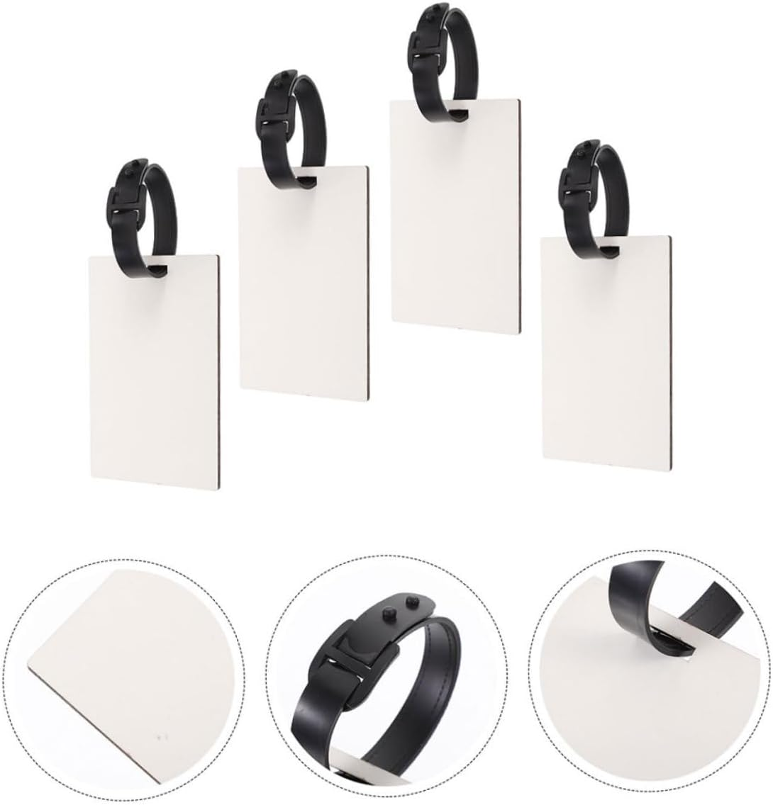 TOPPERFUN 8Pcs Thermal Transfer Luggage Tag Blank Suitcase Tags Sublimation DIY for Travel Bags image number 3