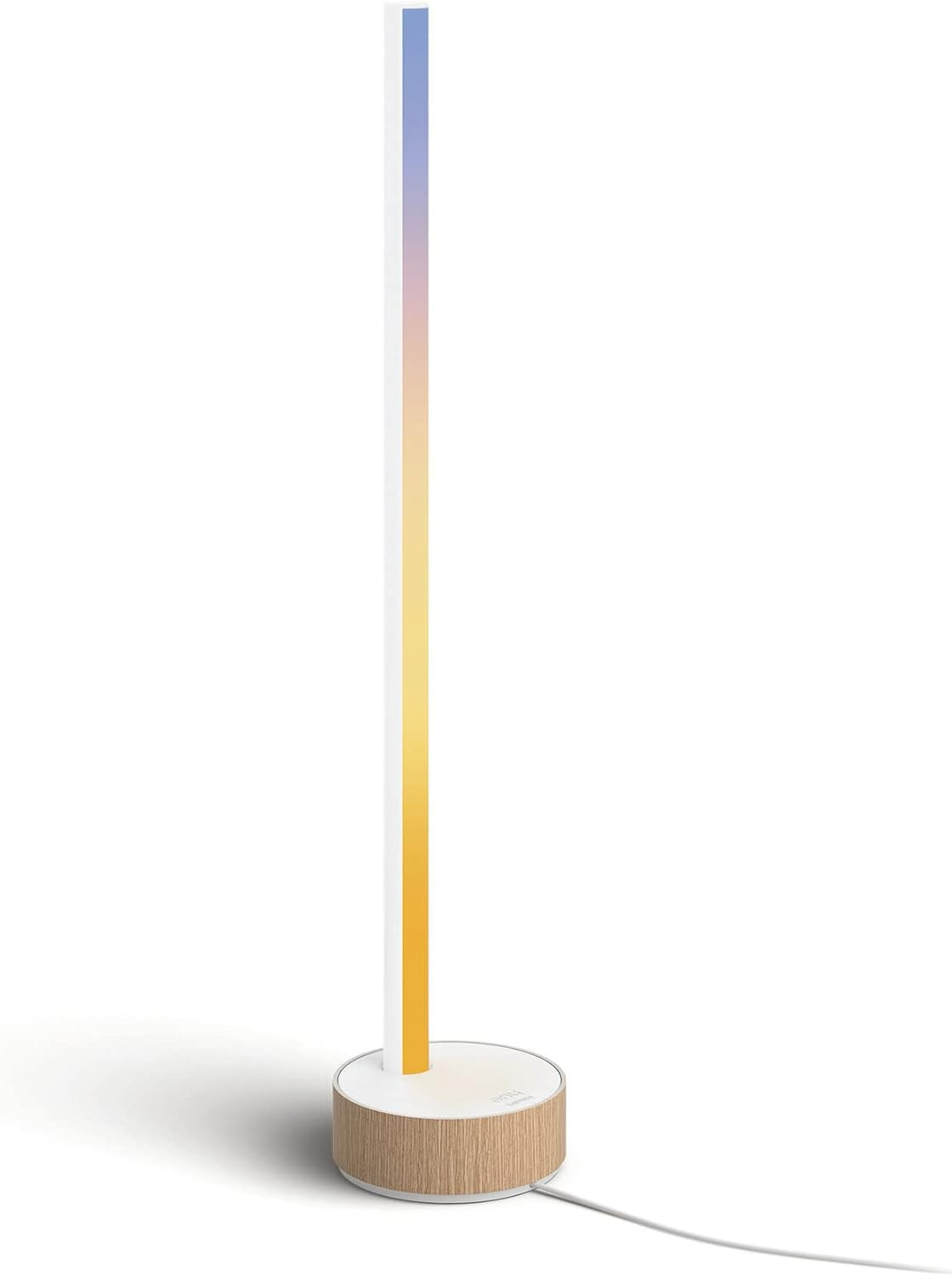 Philips Hue Gradient Signe White & Colour Ambiance [Oak Finish] Smart Table Light LED with Bluetooth. for Bedroom, Livingroom. Compatible with Alexa, Google Assistant and Apple Homekit. image number 1