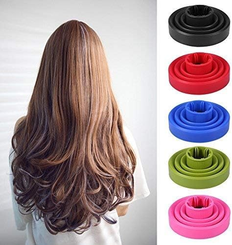 Silicone Hairdryer Diffuser Folding Hair Blower Professional Salon Hairdressing Styling Tool Universal Hood Cover Black image number 2