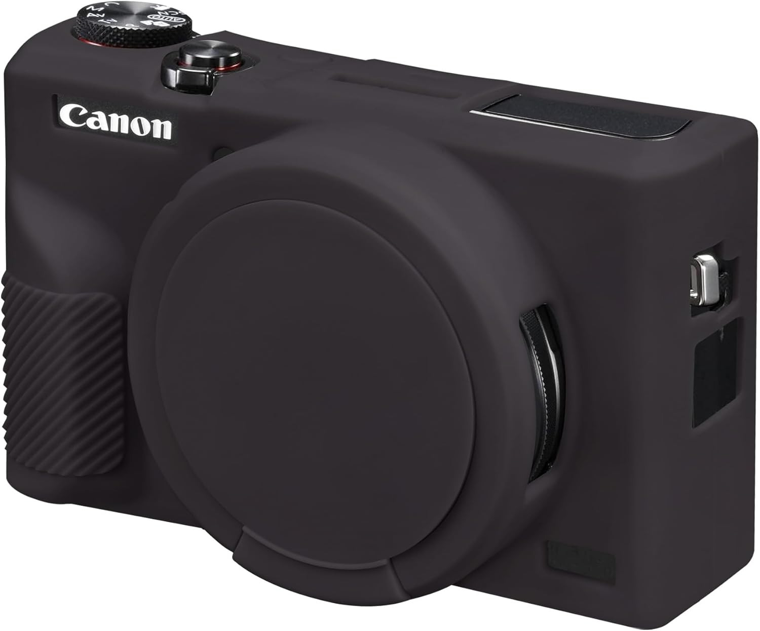 Elonbo Silicone Case for Canon Powershot G7X Mark III Digital Camera, Soft Protective Cover with Removable Lens Cover for Canon Powershot G7X Mark III DSLR Camera, Black - Pink image number 7