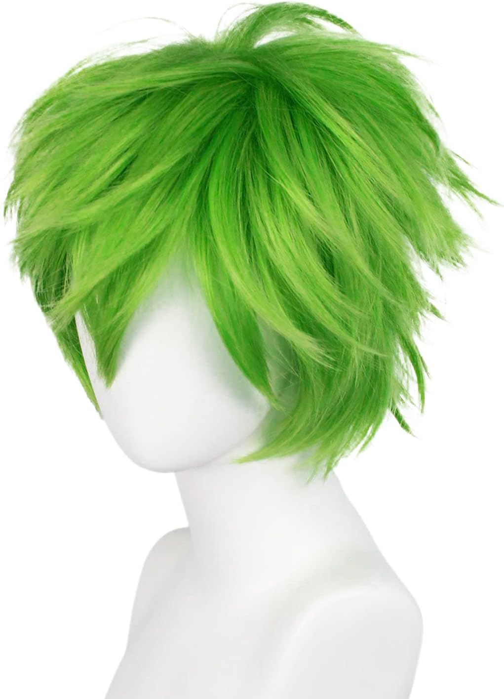 Wig Green Short Anime Wig Cosplay Wig Women Men Children Unisex Synthetic Straight Wigs Halloween Costume Wig Carnival - Dark Orange image number 6
