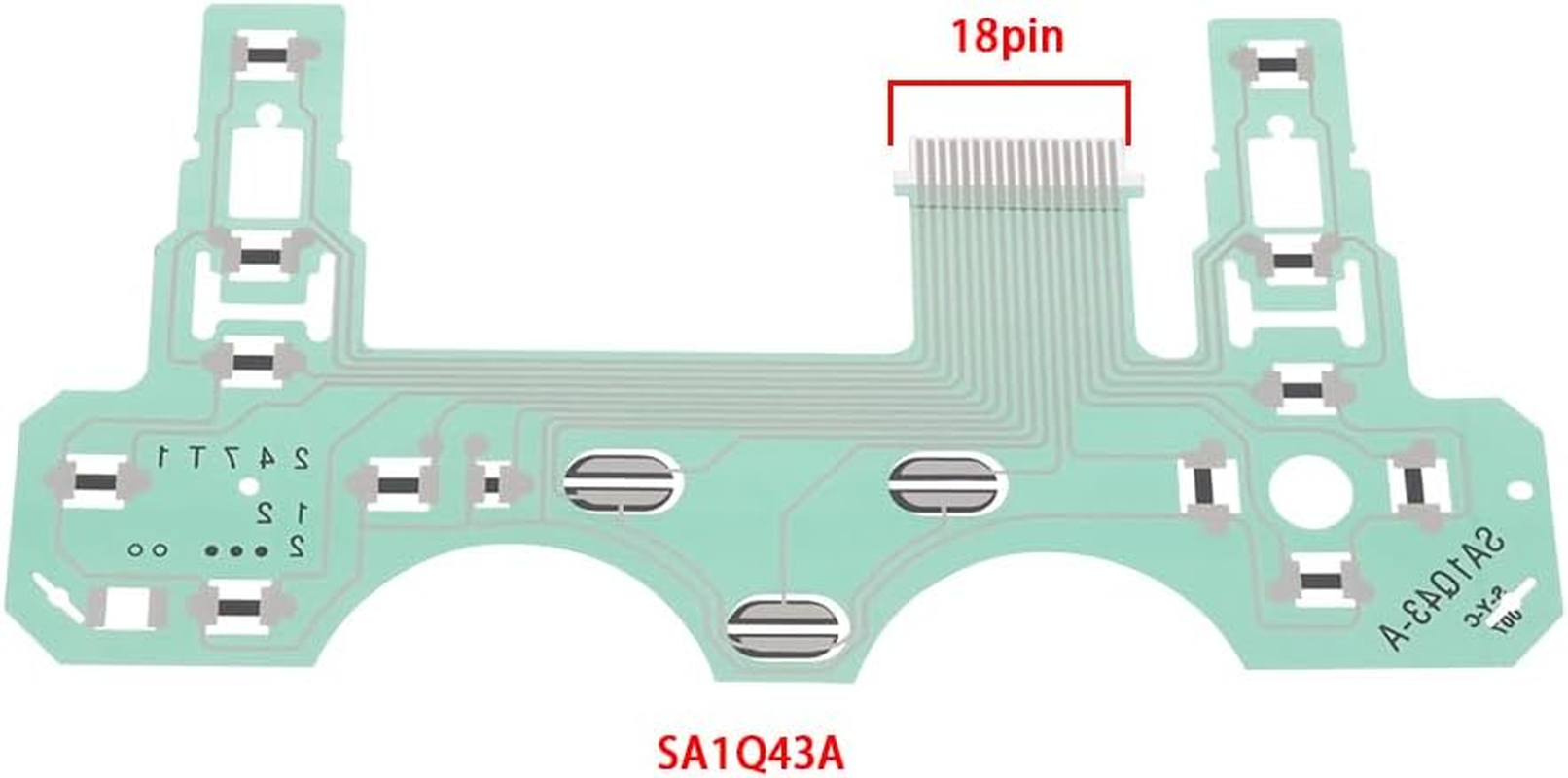 4PCS Ribbon Cable Circuit Board Conductive Film Compatible with PS2 Controller 18Pin Connector Port Replacement Button Replacement Film (SA1Q43A 18P) image number 5
