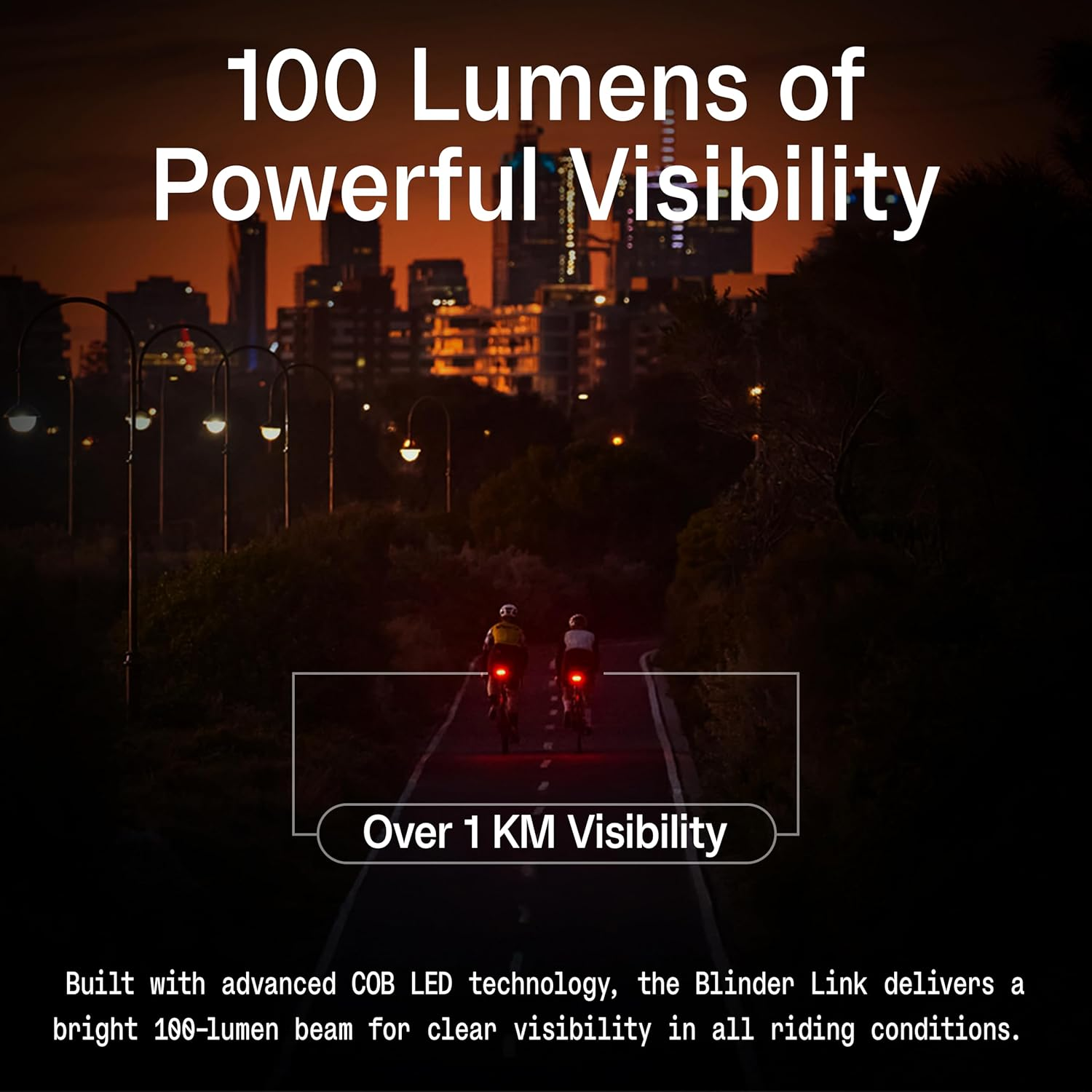 KNOG Blinder Link Rear Bike Light - Powerful Bike Taillight Mounts below Saddle for Maximum Visibility, Innovative Rear Light Keeps Seat Post Clutter-Free No-Size Black image number 2