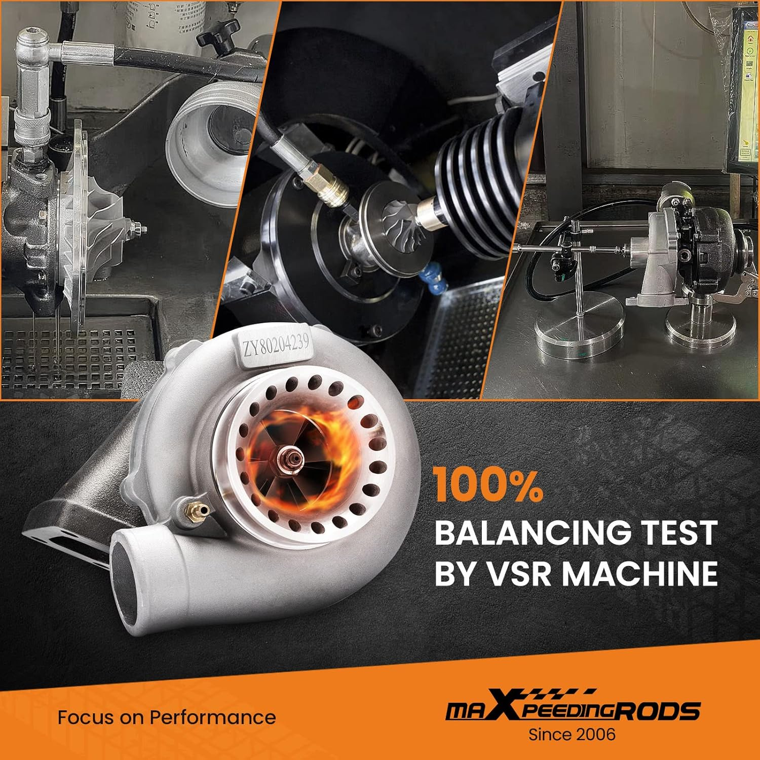 Maxpeedingrods New GT35 GT3582 Turbocharger Anti-Surge Compressor AR.70/63 600HP, Universal Turbocharger External Wastegate T3 Flange for 2.5L-6.0L Engines Water + Oil Cooled image number 5