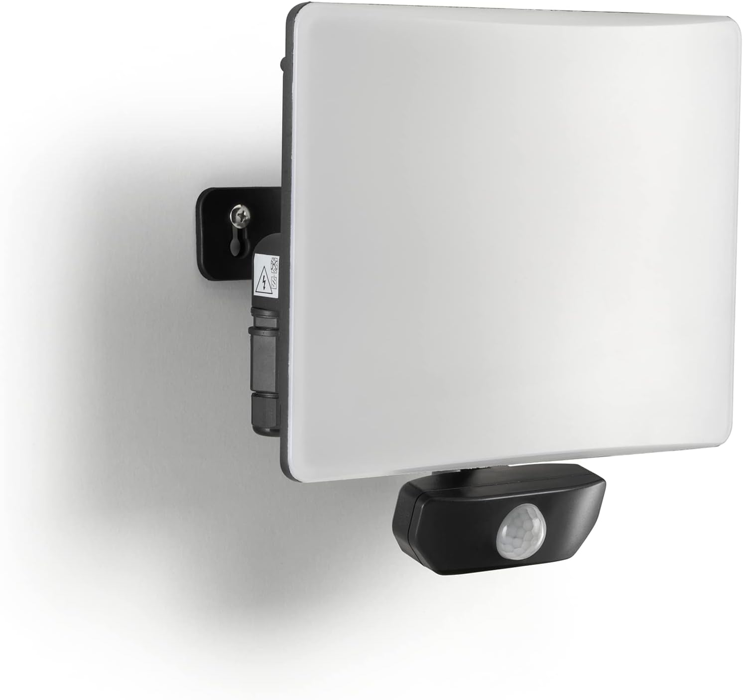 Auraglow 50W 4200Lm Full Screen Slimline LED Security Motion Sensor PIR Flood Light Black Outdoor Wall Lamp