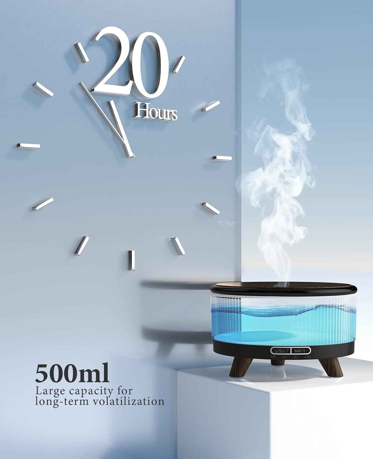 500Ml Essential Oil Diffusers for Home, Aromatherapy Diffuser, Room Aroma Diffuser, Scent Diffuser，Green - Ink Green image number 3