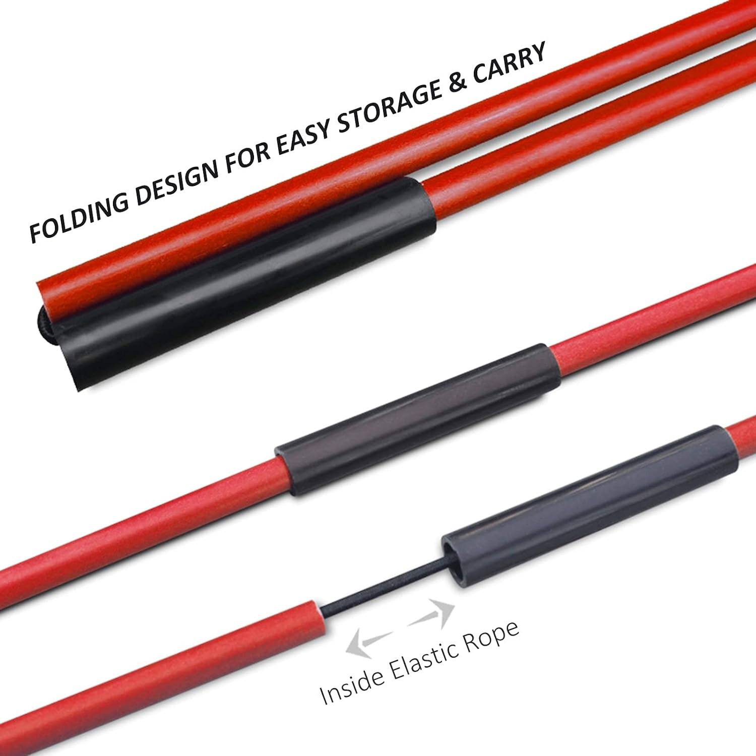 Staright 2Pcs Folding Golf Alignment Sticks Golf Indicator Golf Training Equipment Accessories image number 1