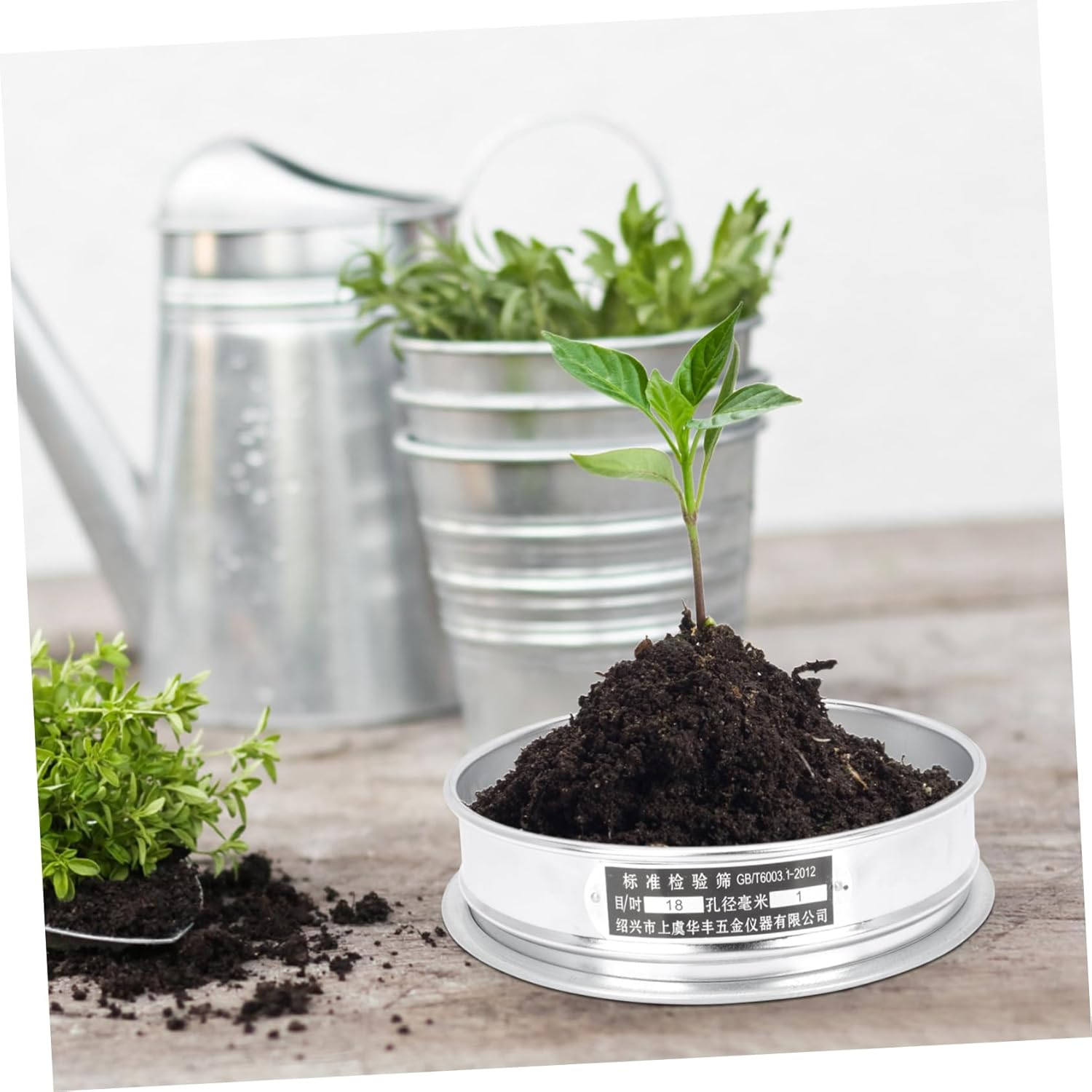 Stainless Steel Germination Tray with Lid, Plants Nursery Tray for Microgreens Growing, round Stackable Soilless Sprouting Container for Indoor and Outdoor Gardening image number 6