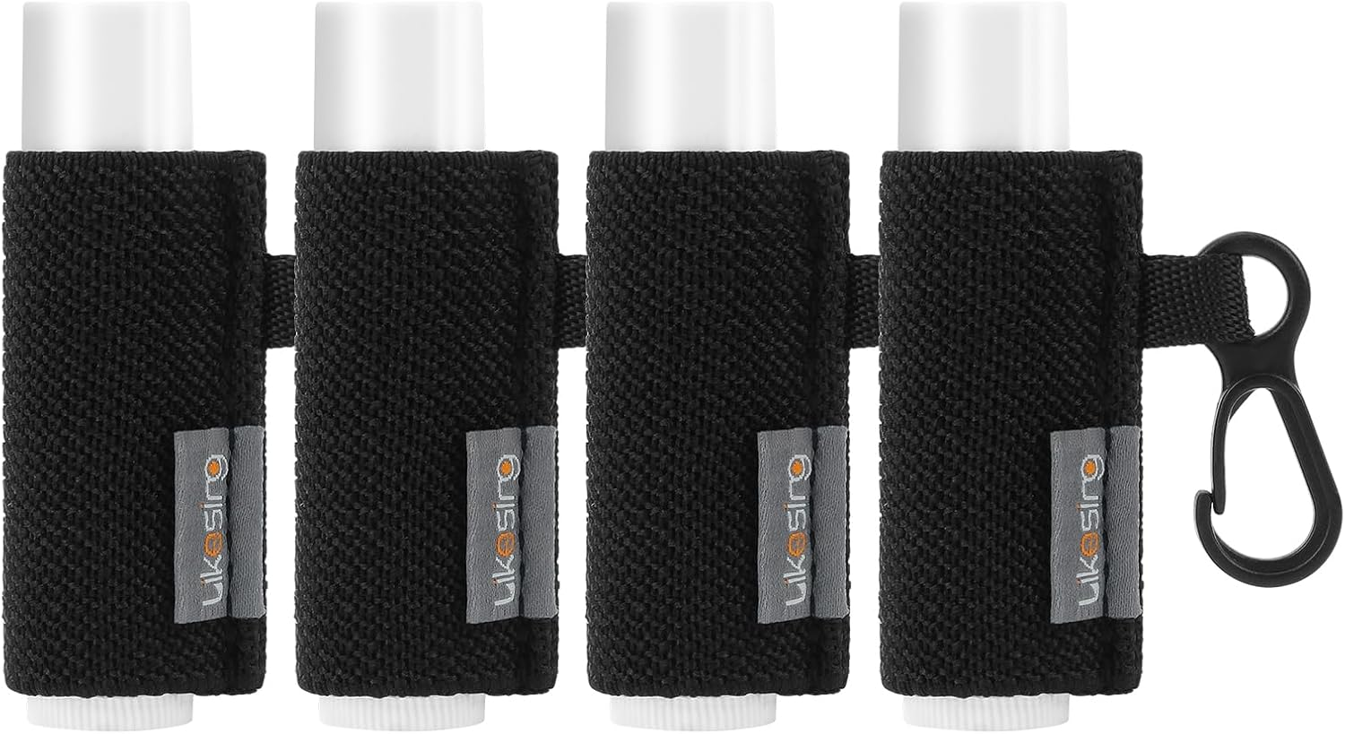 Likesing Keychain Chapstick Holder, Lip Balm Holder Lipstick Sleeve Pouch with Clip On, Elastic Lip Gloss Gifts for Friends (Animals, 3Pcs)