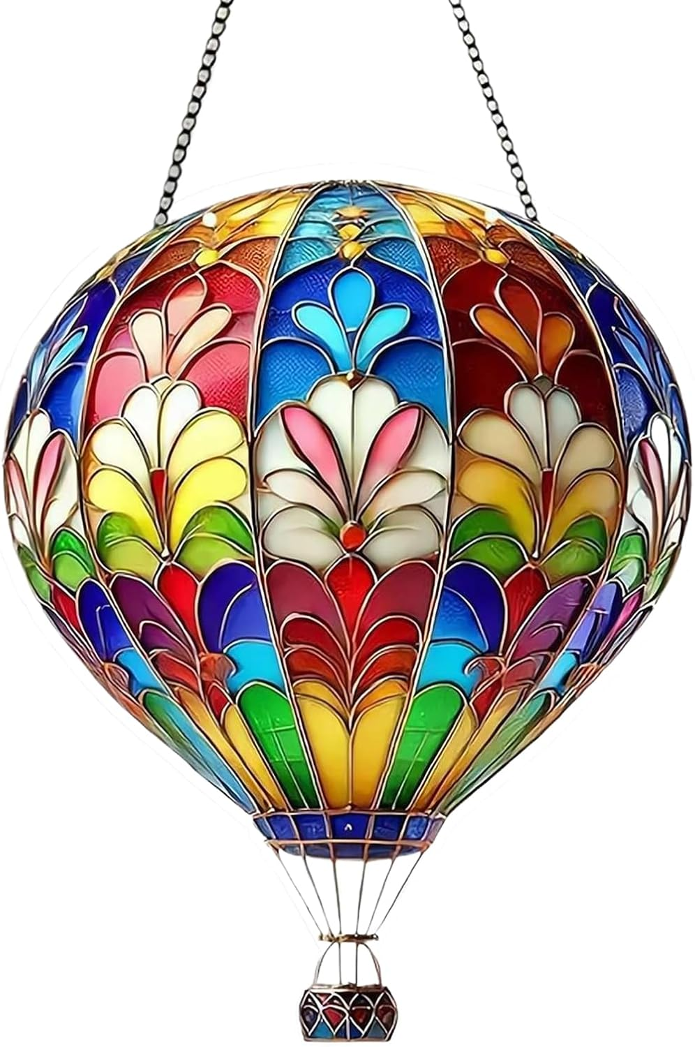 Hot Air Balloon Lantern, Garden Ornaments Outdoor, Hot Air Balloon Light, Hanging Garden Lights, Charming Acrylic Home Decor for Window Door Tree Gardan