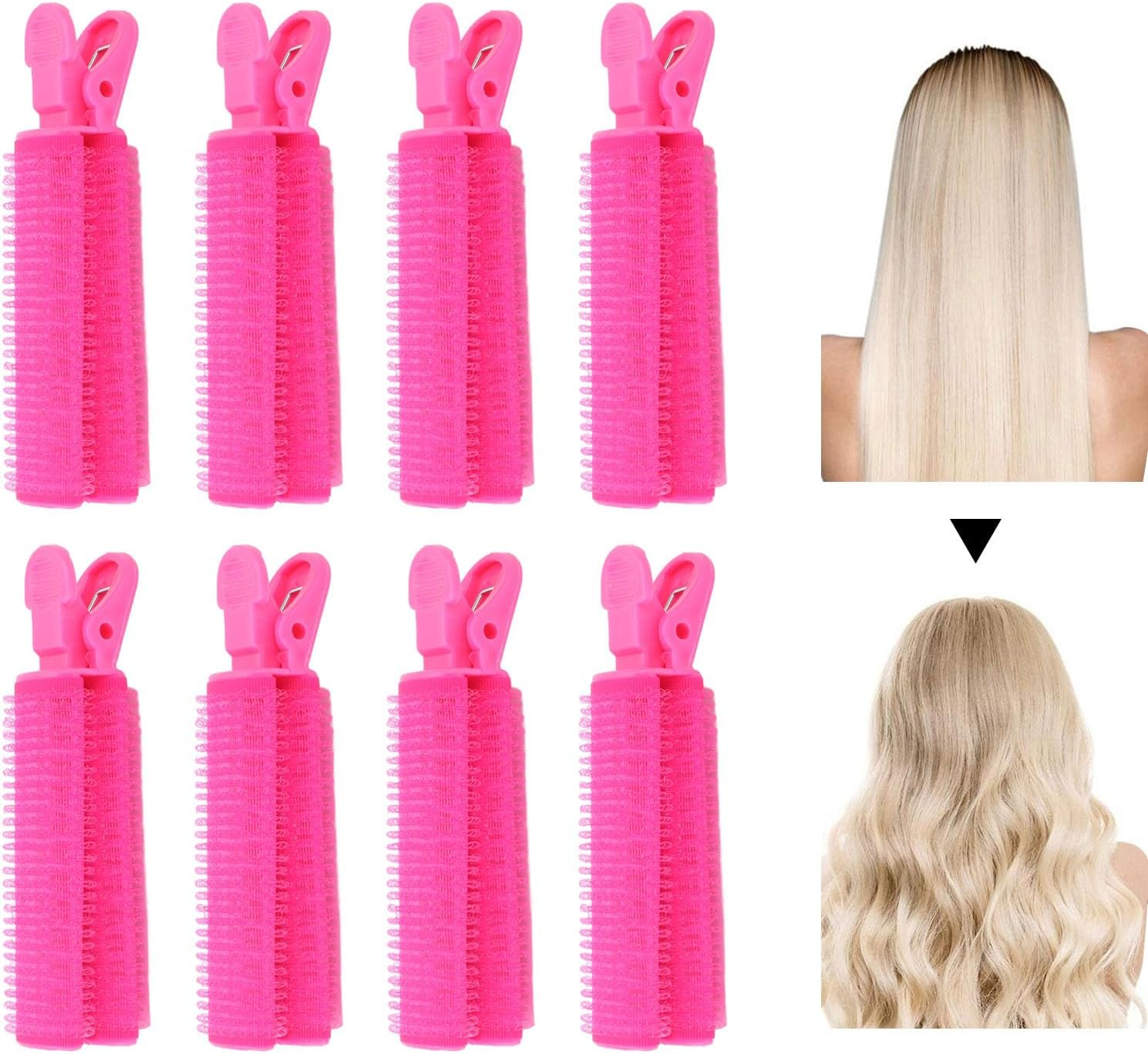 8 PCS Volumizing Hair Clips, Instant Heatless Bang Fluffy Root Clips, Volume Clips for Curly Roots Hair Roller Volume Hair Styling Tool for Kids Girls Women image number 6