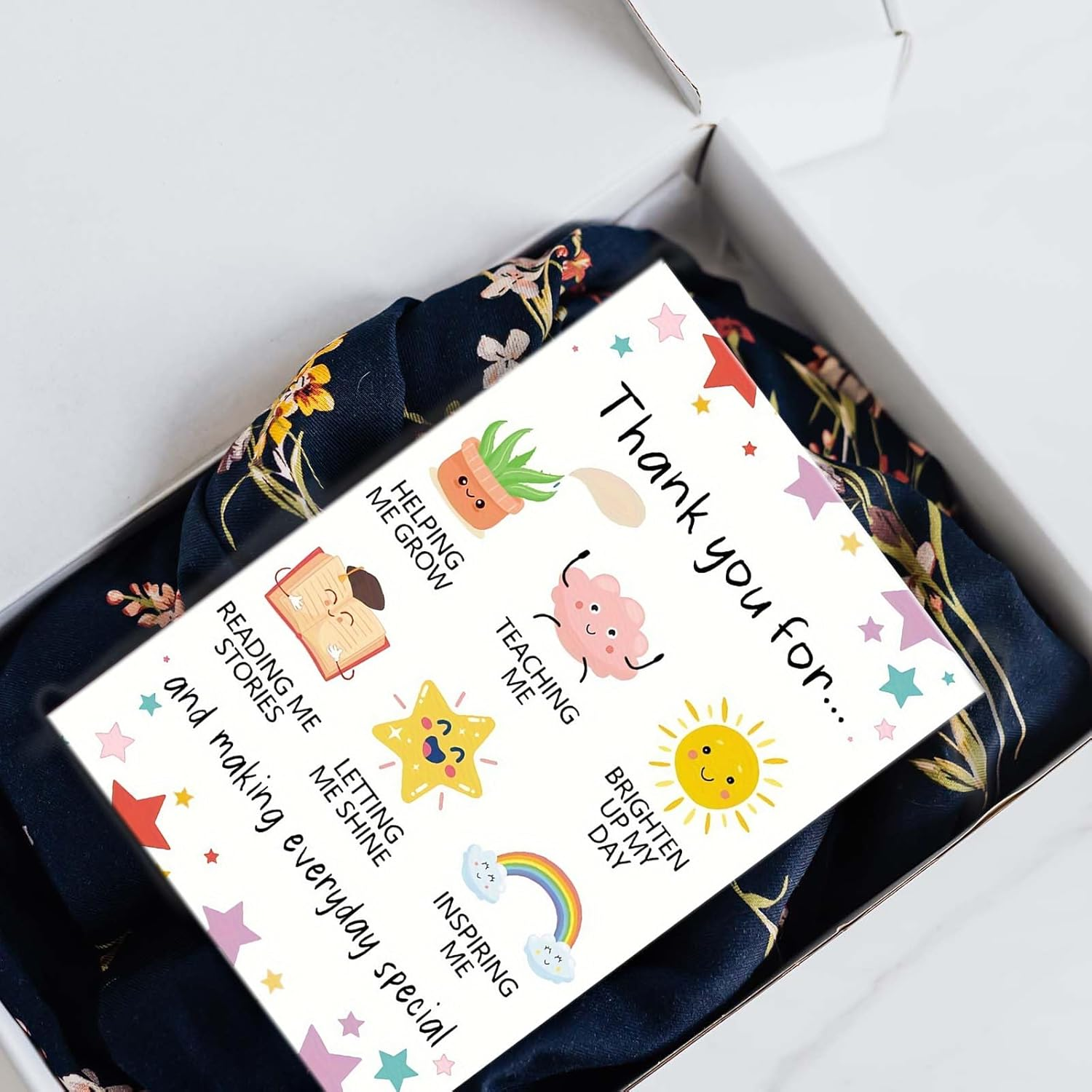 AIQIUQIU Thank You Card for Teachers, Great Teacher Appreciation Gifts for Men Women, Thank You for Helping Me Grow Card, Best Teacher Appreciation Gift Ideas from Students, End of Term Gift image number 1