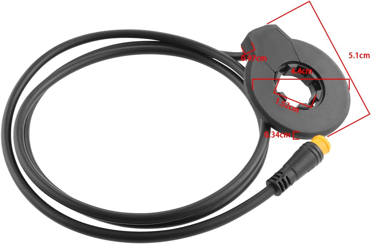SING F LTD Electric Bicycle Pedal Assist Sensor Replacement Part 3 Pin Waterproof Plug Pedal PAS Sensor F-12L 12 Magnets Dual Hall Sensor Suitable for Left Side Electric Bicycle image number 6