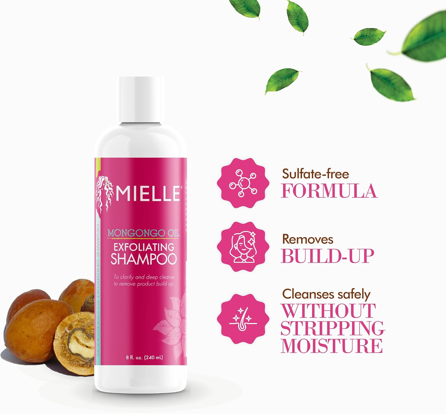 Mielle Organics Mongongo Oil Exfoliating Shampoo 8Oz image number 2