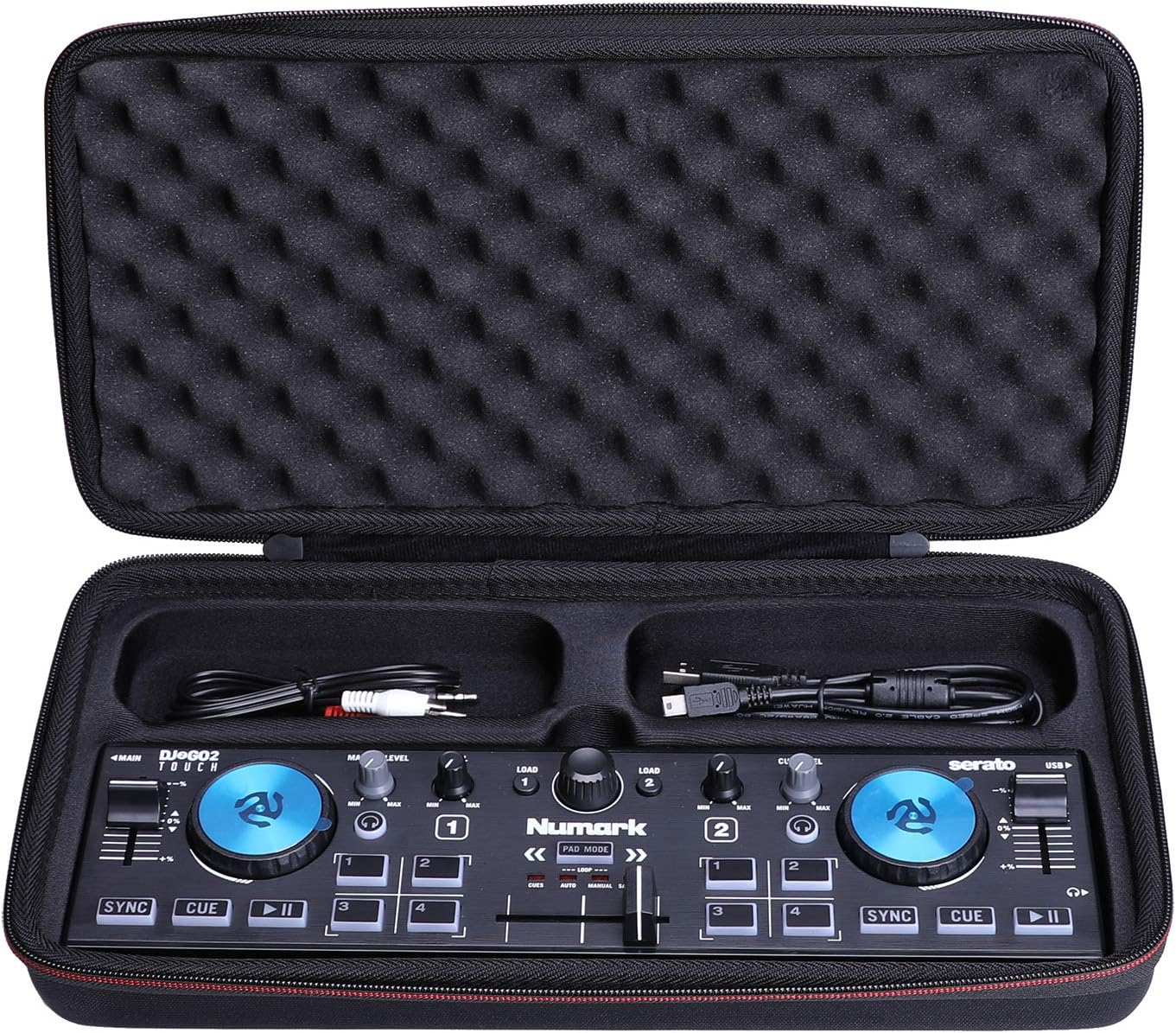LTGEM EVA Hard Case for Numark DJ2GO2 or Numark DJ2GO2 Touch &ndash; Compact 2 Deck USB DJ Controller (Black) image number 1