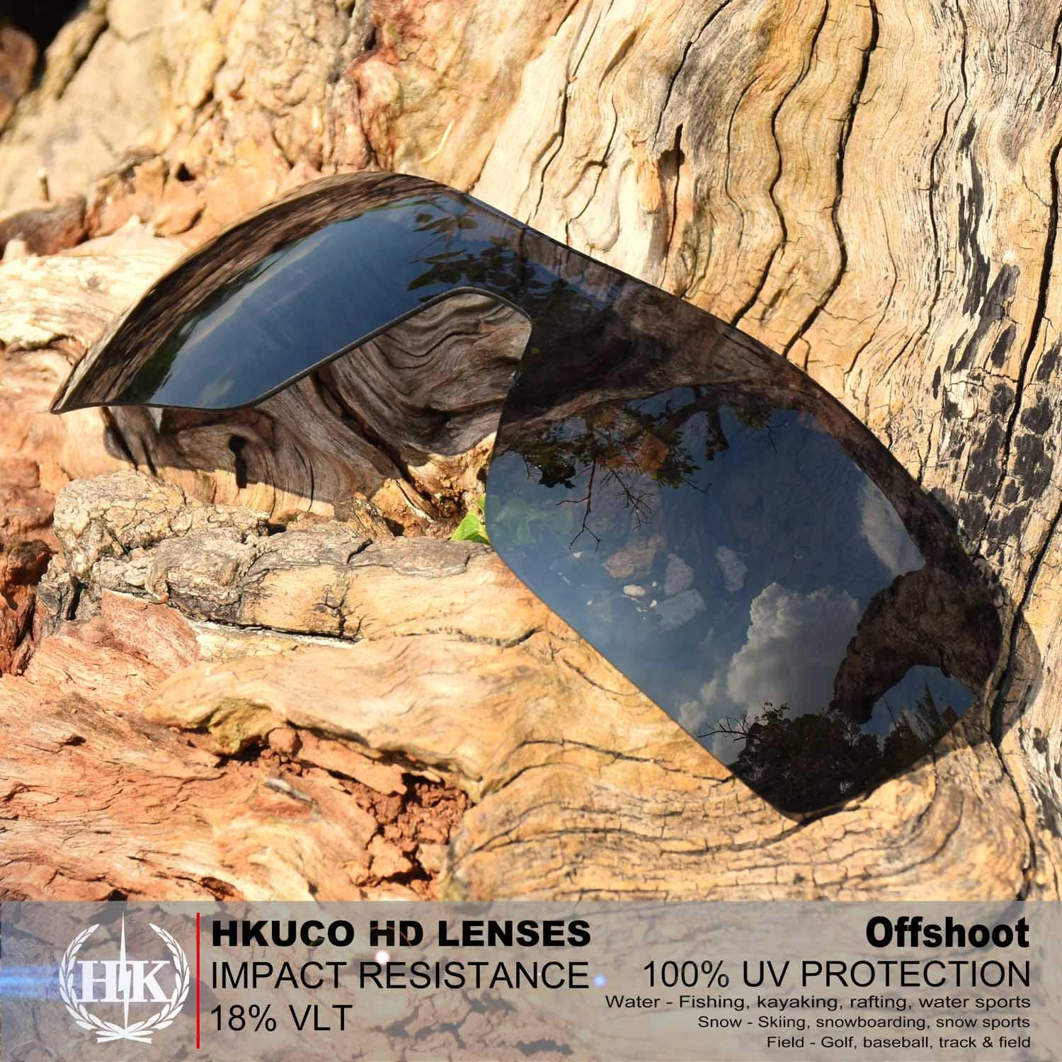 Hkuco plus Replacement Lenses for Oakley Offshoot Sunglasses Black Polarized image number 5