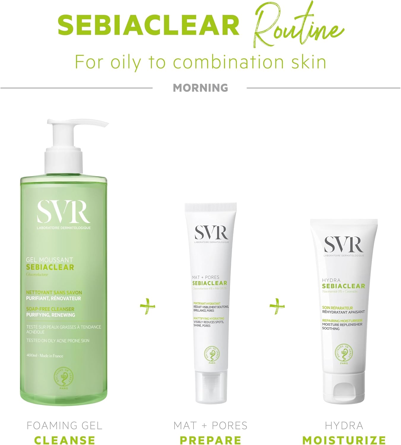 SVR Sebiaclear Mat+Pores Sebium-Regulating Anti-Enlarged-Pore Mattifying Care Cream 40 Ml by LABORATOIRES SVR image number 1