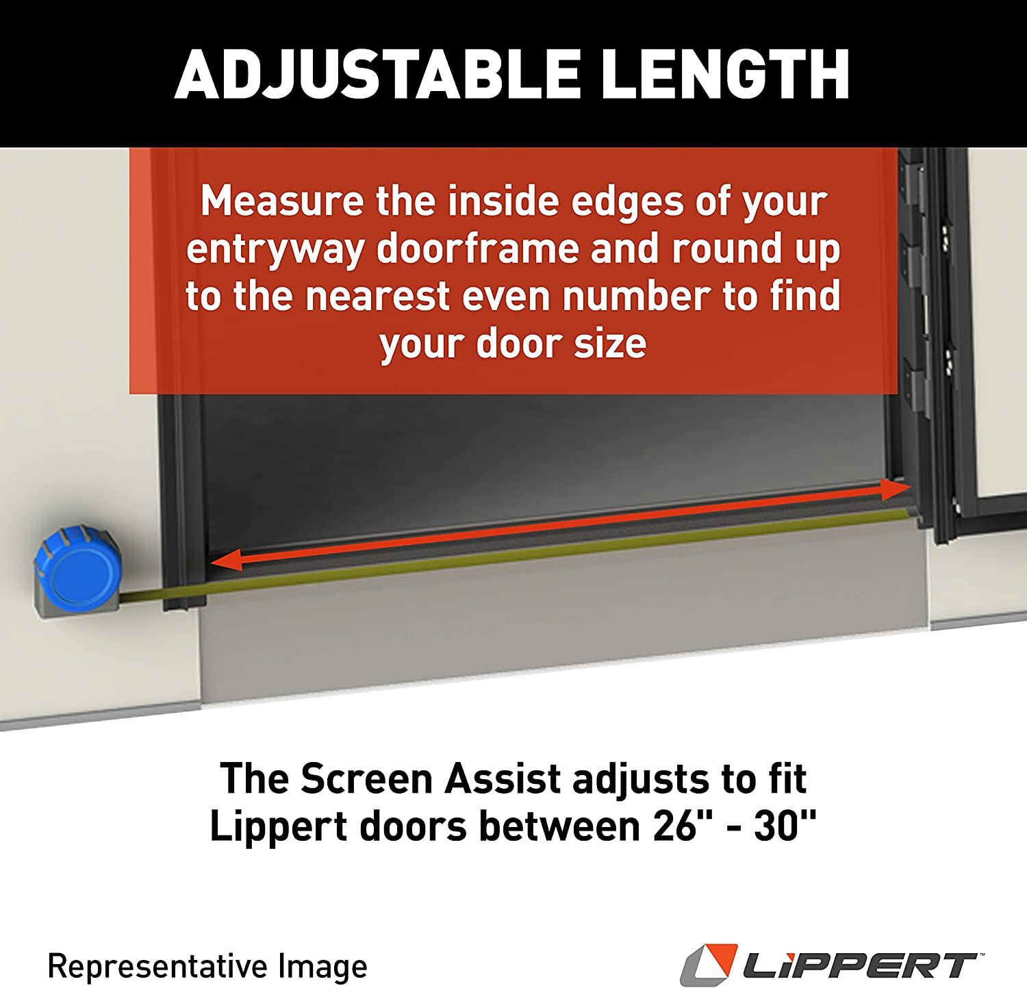 Lippert Screen Assist RV Screen Door Cross Bar image number 6
