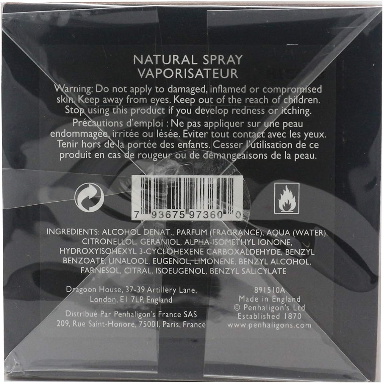 As Sawira Cologne 3.4 Oz Eau De Parfum Spray (Unisex) by PENHALIGON'S for MEN