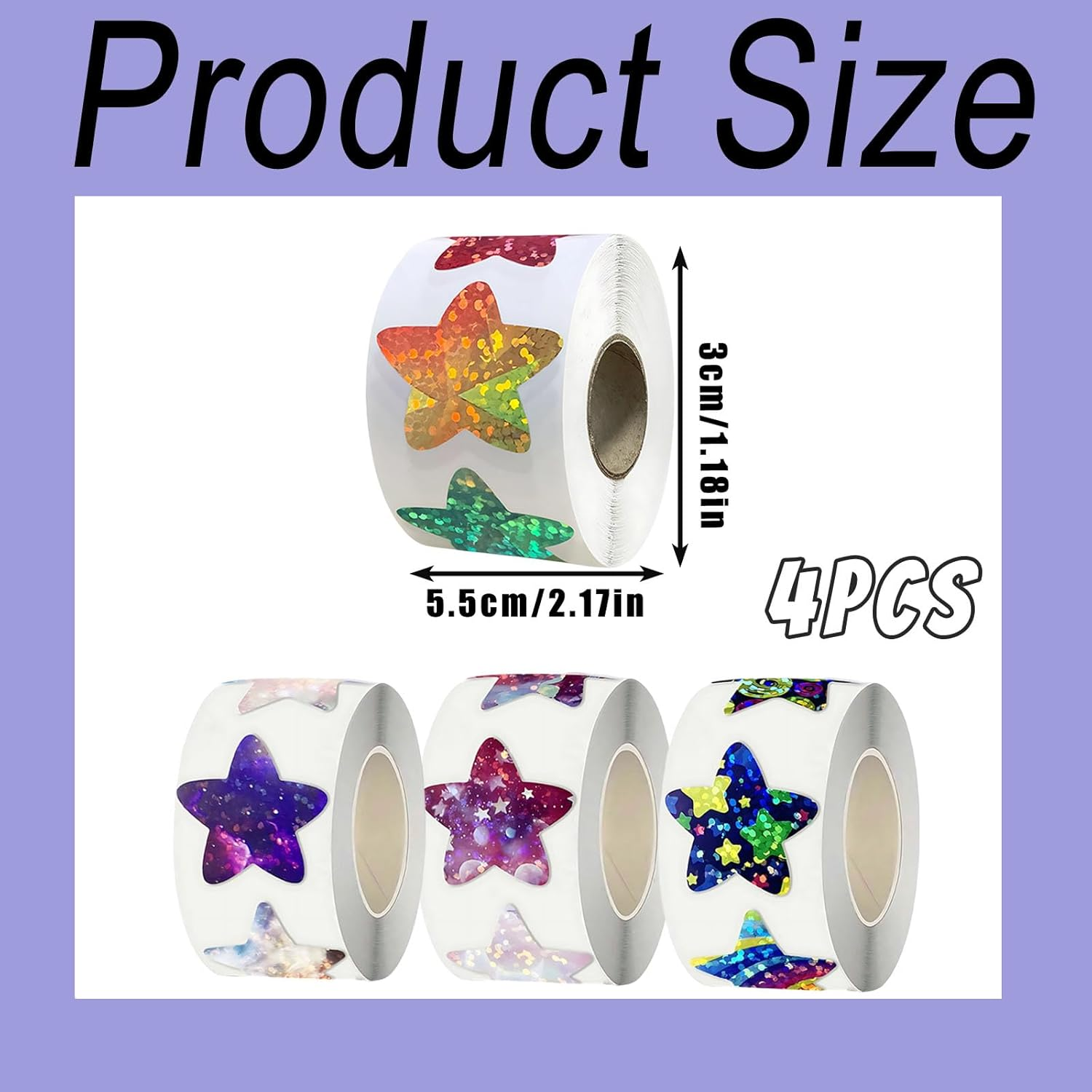 2000Pcs Small Stickers for Kids, Star Stickers, Sticker, Kids Stickers, Stickers, 2.5Cm Space Themed Stickers, Self-Adhesive and Easy to Use, Teachers and Classroom image number 1