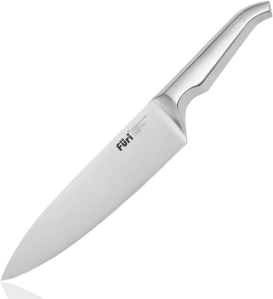 Furi Pro Cook'S Knife 20Cm (8In), Ultra-Sharp Knife for Superior Cutting Performance, Unique Reverse-Wedge Handle for a Safer Grip, Stainless Steel Blade, 25-Year Guarantee, Silver