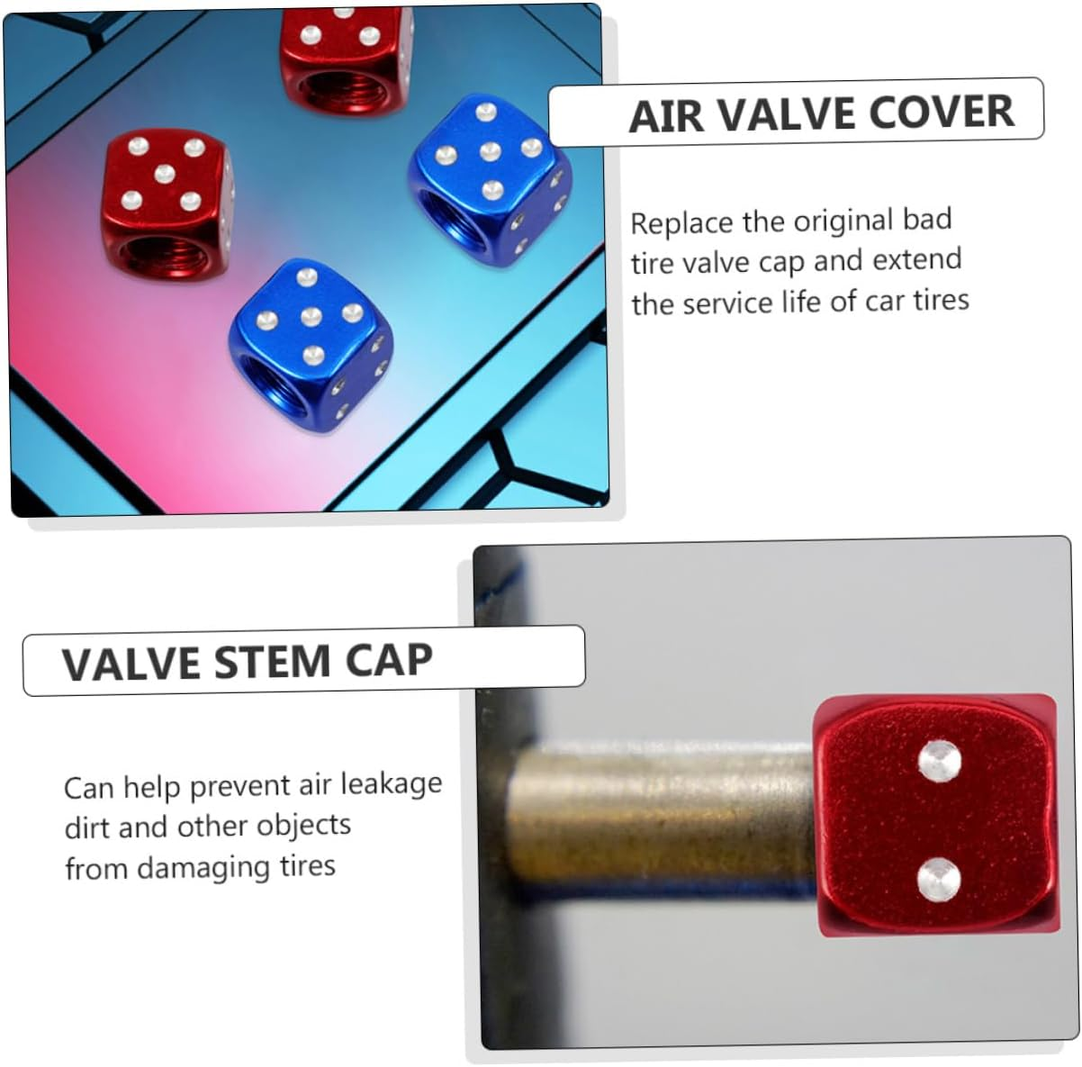 SWOOMEY 10Pcs Valve Cap Car Tire Air Stem Caps Auto Wheel Stem Air Dust Covers for Car Tyre image number 4