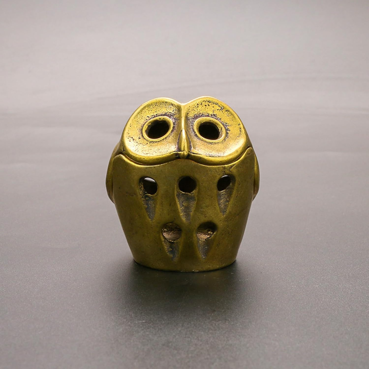 Mini Brass Statues Retro Pure Copper Mini Aroma Diffuser Owl Incense Insert Office Home Decoration image number 4