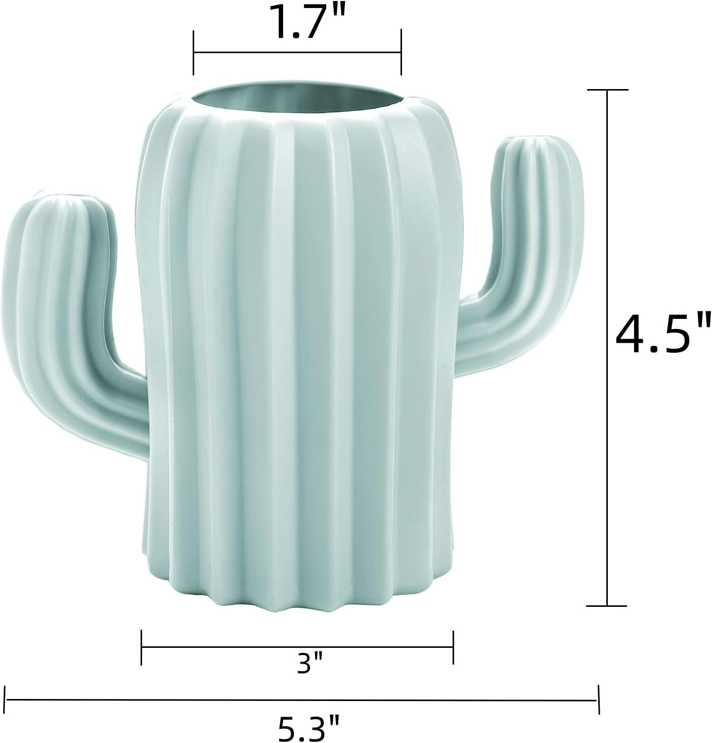 AVLA 6 Pack Plastic Pencil Holders, Cactus Pen Holder Cup, Cute Desktop Pencil Storage Container, Cosmetic Makeup Brush Holder, Desk Office Pen Organizer for Girls, Women,Classroom, Home, School image number 6