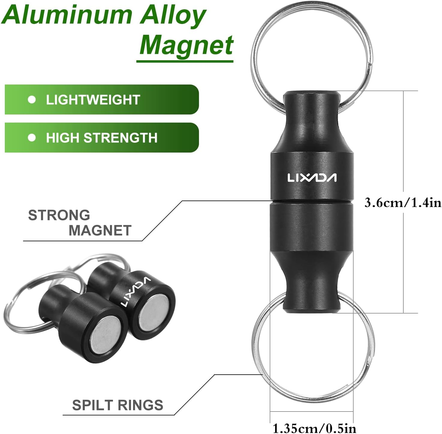 Mingzhe 3Pcs Fly Fishing Magnetic Net Release Holder Keeper Magnet Clip Landing Net Connector image number 6