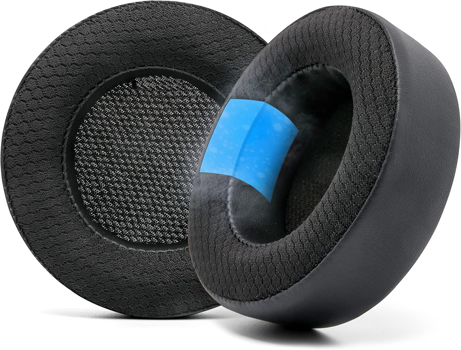 WC Freeze Virtuoso - Hybrid Fabric Cooling Gel Replacement Earpads for Corsair Virtuoso Gaming Headset, Made by Wicked Cushions, Improved Durability, Thickness and Sound Isolation | (Black)