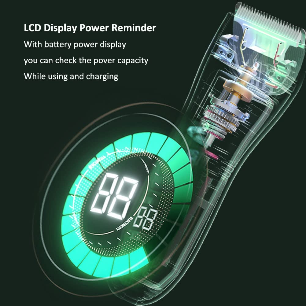 Baby Hair Clipper, Quiet Kid Hair Clipper with Safe Ceramic Blade & LCD Power Display, Professional Hair Trimmer for Kids Waterproof Rechargeable Haircut Kit for Toddler Children, 1 Hour Fast Charge image number 4