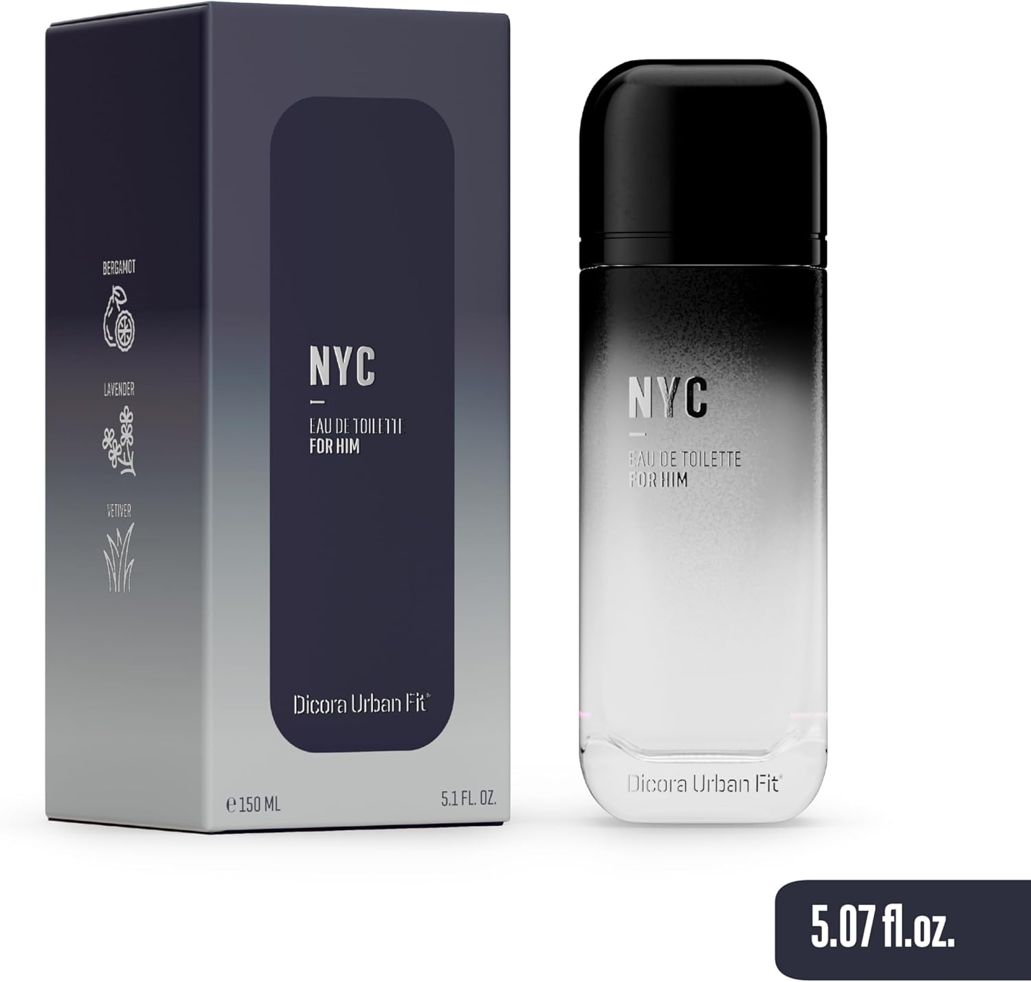 NYC by Dicora Urban Fit - Cologne for Men - Notes of Bergamot, Tangerine, Lavender, and Tonka Beans - Evokes Sophistication - 5.07 Oz EDT Spray image number 4