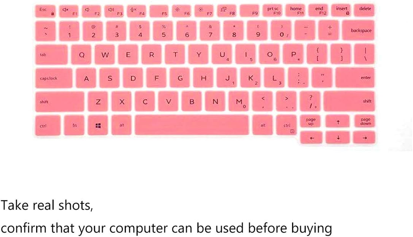 2PCS Keyboard Cover for Dell Latitude 5000 Series 5300 5310 13.3 Inch Laptop, Dell Latitude 7000 Series 7300 13.3" Laptop Keyboard Protective Skin -Pink+Clear - Hotblue image number 5