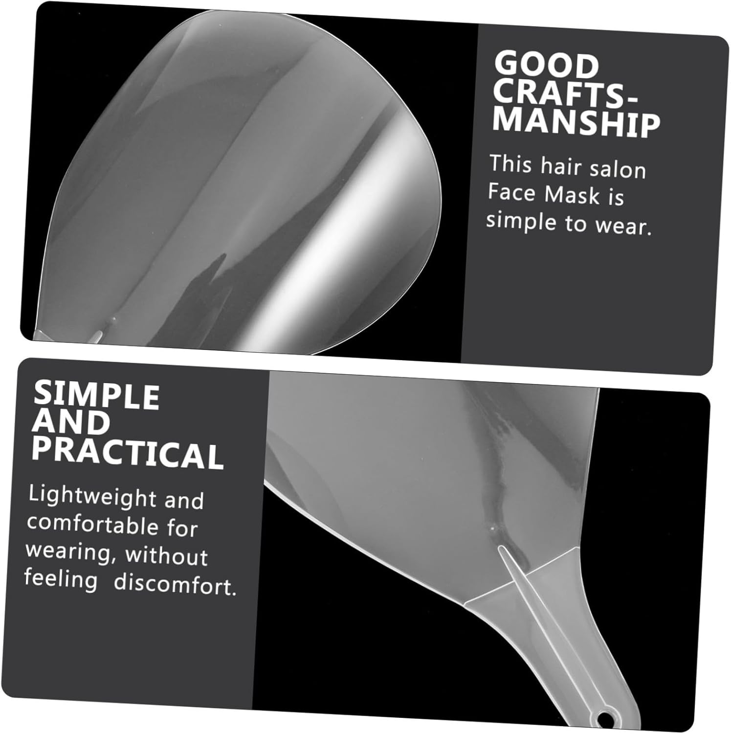 IWOWHERO Hairdressing Face Mask Shield Plastic Face Mask for Hairspray Haircut Protection Cover image number 4