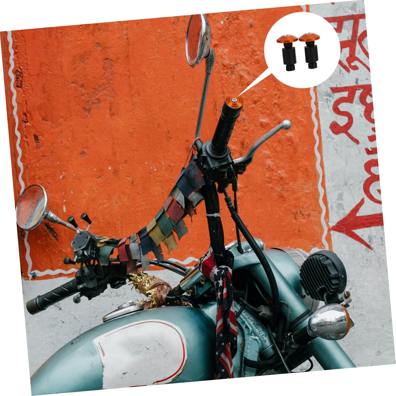 LABRIMP Handlebar Grip Plug Motorcycle Aluminum Handlebar Grip round Plug for Motorcycle Off-Road Motorbike Accessory Modification image number 4