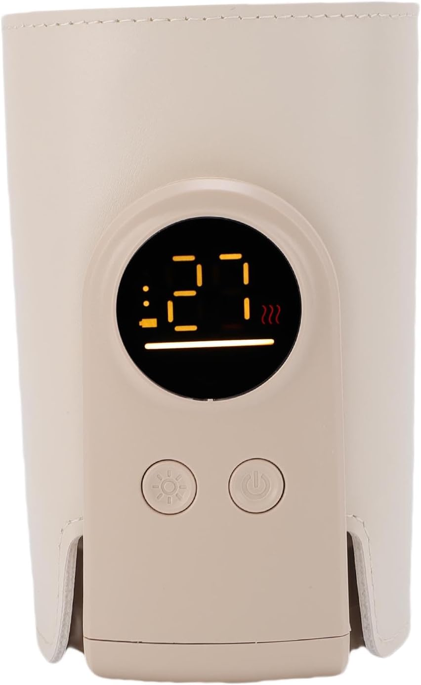 Portable Milk Warmer for Travel, Cordless Milk Bottle Warmer Fast Heating, Universal Baby Bottle Heat Keeper Type C for Breastmilk Formula or Water (10000Mah)