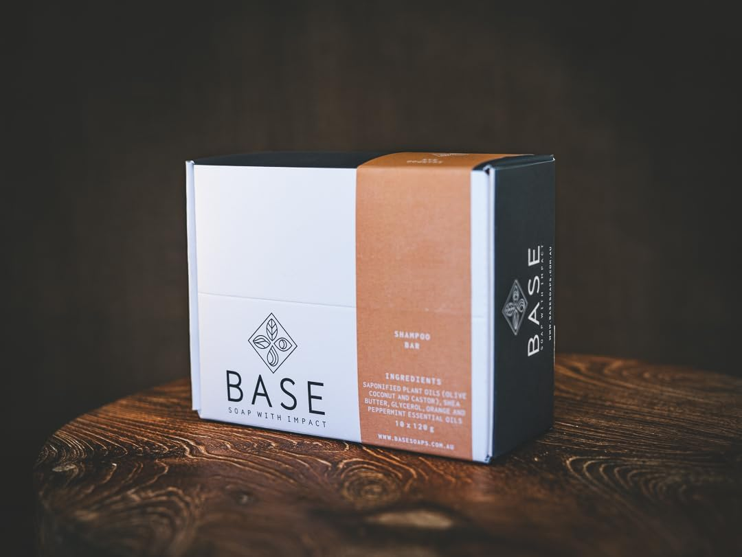 Base - Soap with Impact - Shampoo Soap Bar, 132G Pack of 10