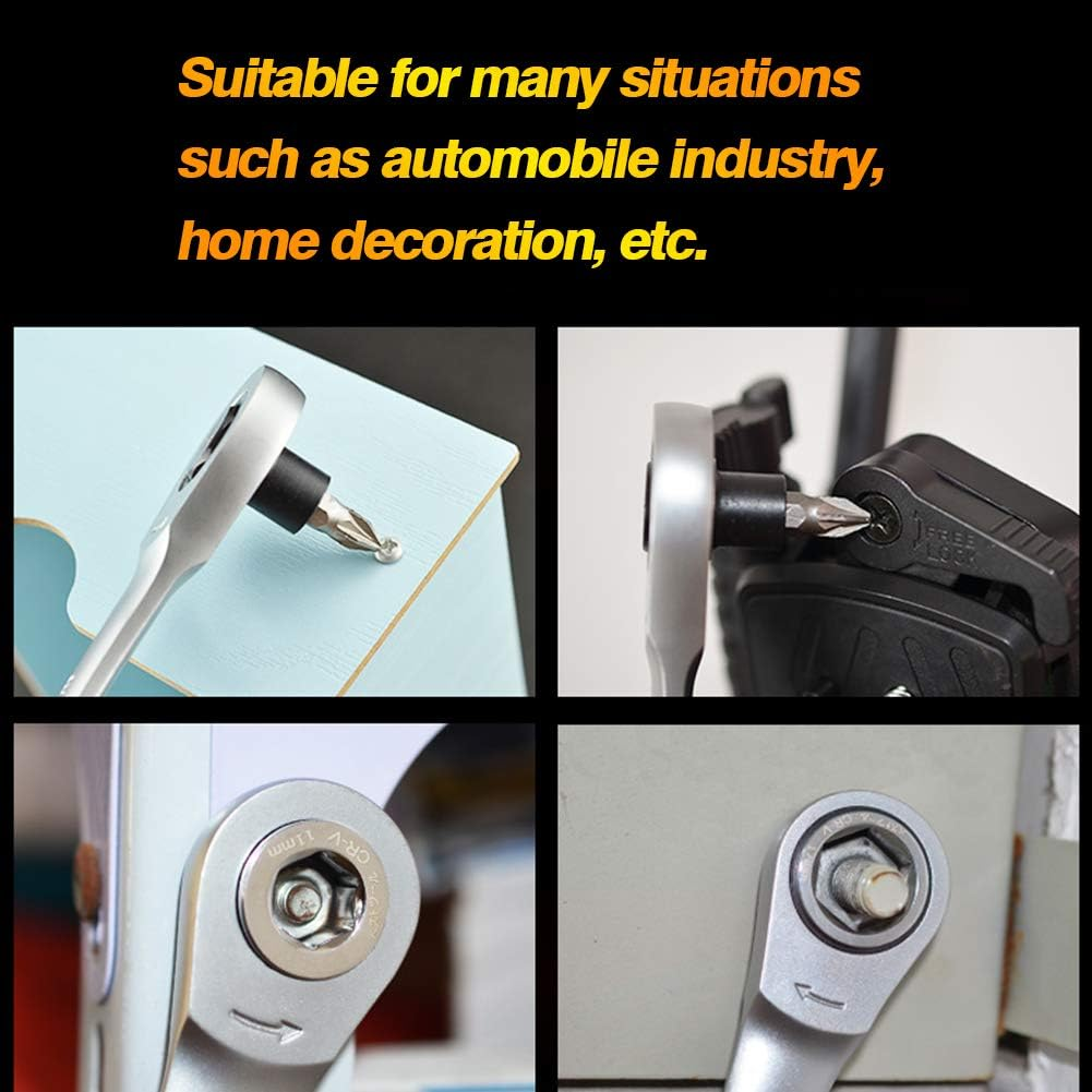 SPEEDWOX Ratchet Socket Wrench Set Metric 36 Pcs Heavy Duty 180 Degree Rotating Head Double Ring Spanners Flexible Multi Functional Ratcheting Combination Wrench Set image number 6