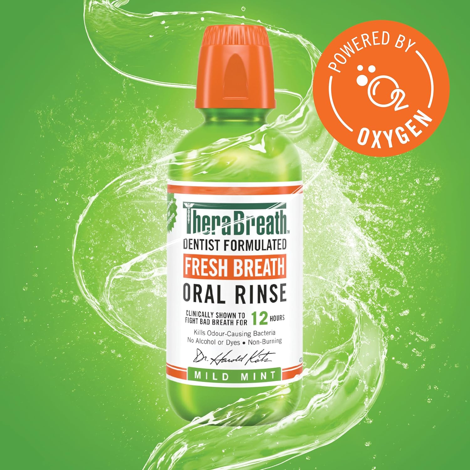 Therabreath Fresh Breath Mouth Wash Bundle - 1X Invigorating Icy Mint Oral Rinse, 473Ml & 1X Mild Mint Oral Rinse, 473Ml - Professional-Grade Oral Care - Long-Lasting Fresh Breath