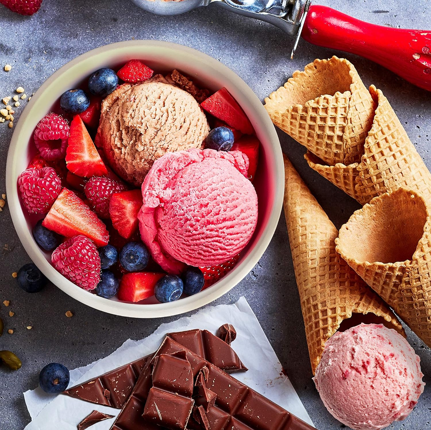 BALCI - Premium Ice Cream Containers (2 Pack - 1 Quart Each) Perfect Freezer Storage Tubs with Lids for Ice Cream, Sorbet and Gelato! - Mint - Blue image number 5