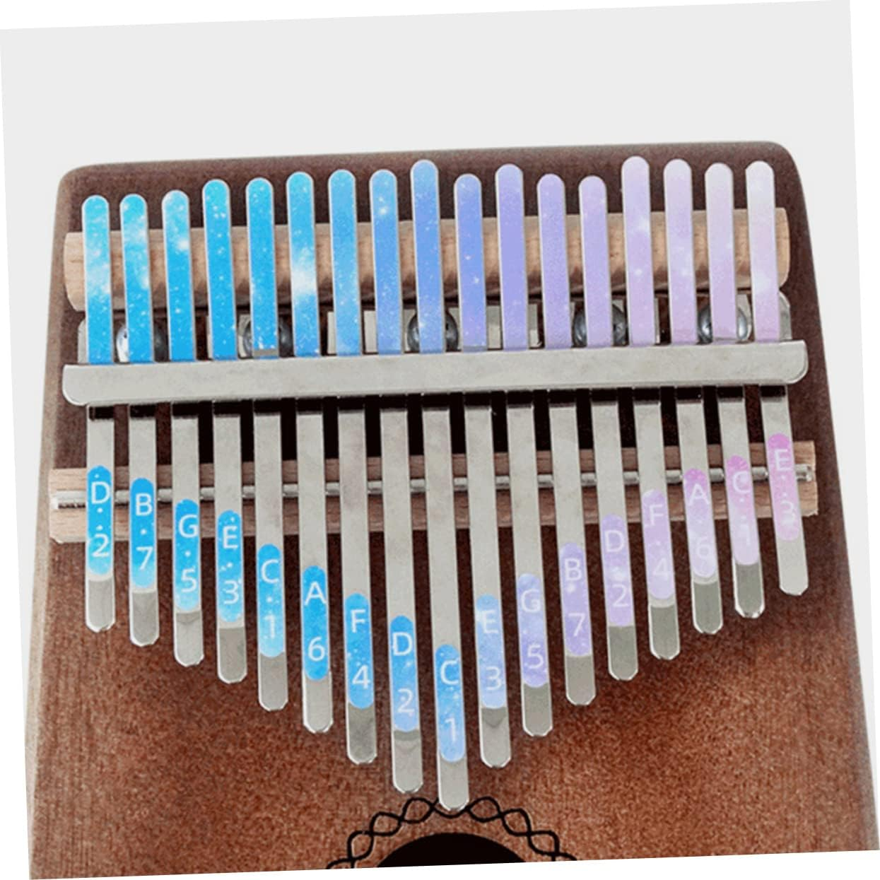 SUPVOX 4Pcs Kalimba Piano Note Stickers Musical Scale Sticker for Beginner Learner Key Kalimba Notes image number 1