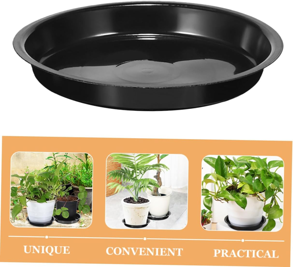 GAROZATION 2 Pcs Reusable Plant Saucer Trays round Pot Saucers for Plants Drainage Water Catcher Bonsai Pots image number 4