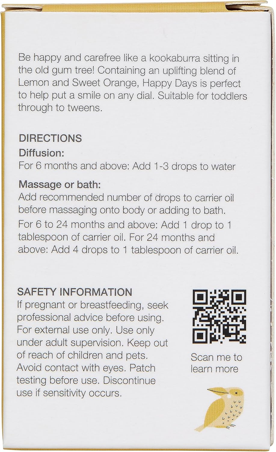 Natio Australia Kids Happy Days Essential Oil Blend 15Ml - Essential Oils Safe for Kids - Lemon, Sweet Orange, Fir Needle & Eucalyptus Pure Essential Oils - Vegan Friendly & Made in Australia image number 2