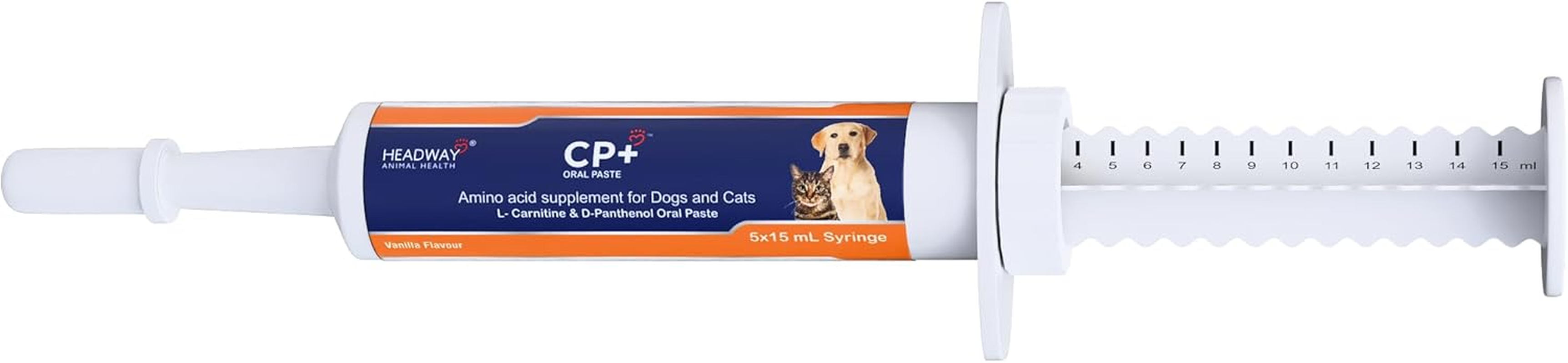 CP+ Amino Acid Oral Paste for Dogs and Cats, L-Carnitine & D-Panthenol, 5 X 15Ml Syringes image number 1