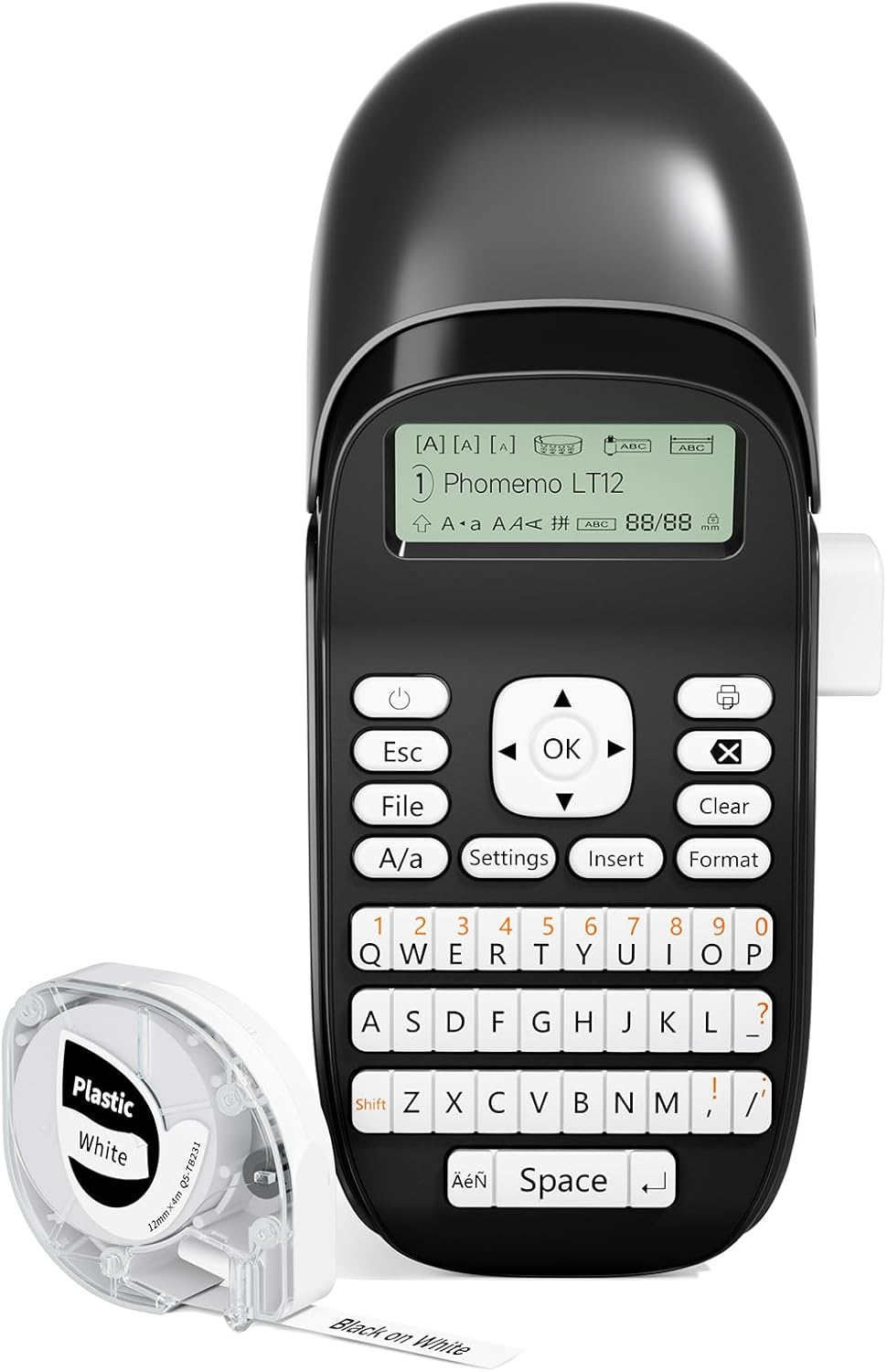 Phomemo Label Maker Machine with Tape-Label Maker with QWERTY Keyboard,Bluetooth Labeler Label Printer Machine with Backlit Screen, Multiple Symbols Borders Fonts for Home School Office Organization image number 1